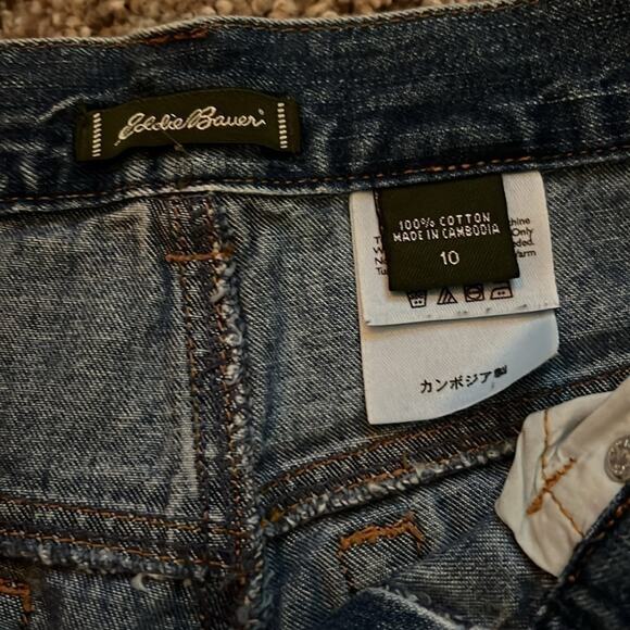 Eddie Bauer Capri blue jeans cotton denim straight leg pants size 10 - Picture 5 of 11